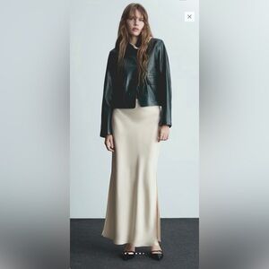 Mango Satin Long Skirt